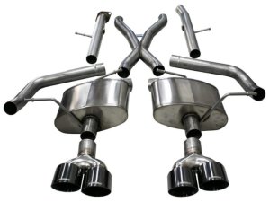 Jeep Grand Cherokee TrackHawk Performance Exhaust - Rear - CORSA Performance - Xtreme Cat-Back Dual Rear Exit - Black - `18-`21